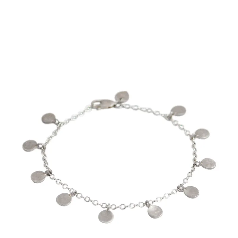 Sterling Silver Hammered Disc Bracelet sold by Me & Ro