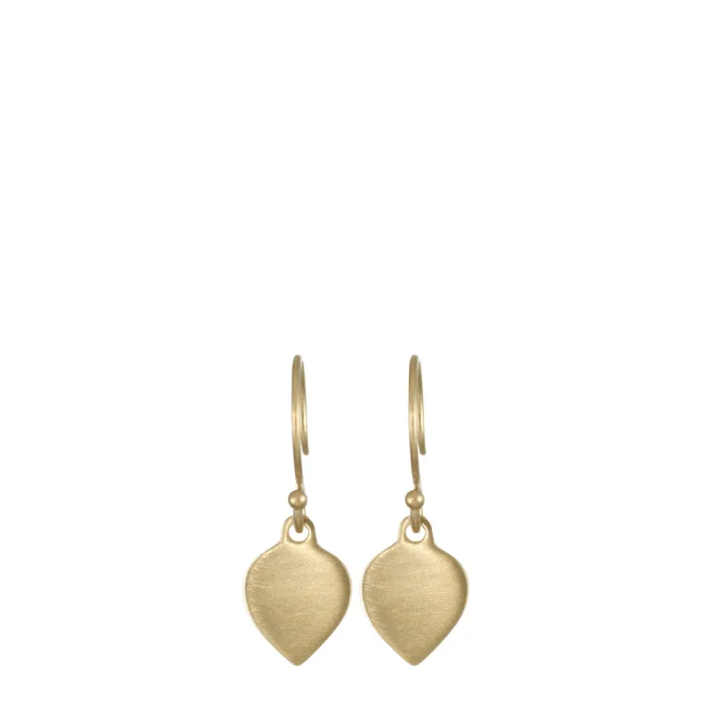 10K Gold Small Flat Lotus Petal Earrings sold by Me & Ro