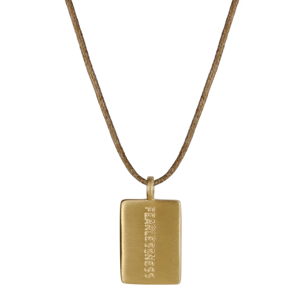 10K Gold Joyful Heart Foundation Fearlessness Tag on Cord sold by Me & Ro