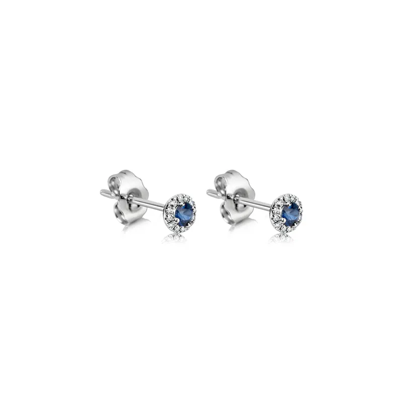 Dainty Sapphire Studs ROSE GOLD sold by Meira T