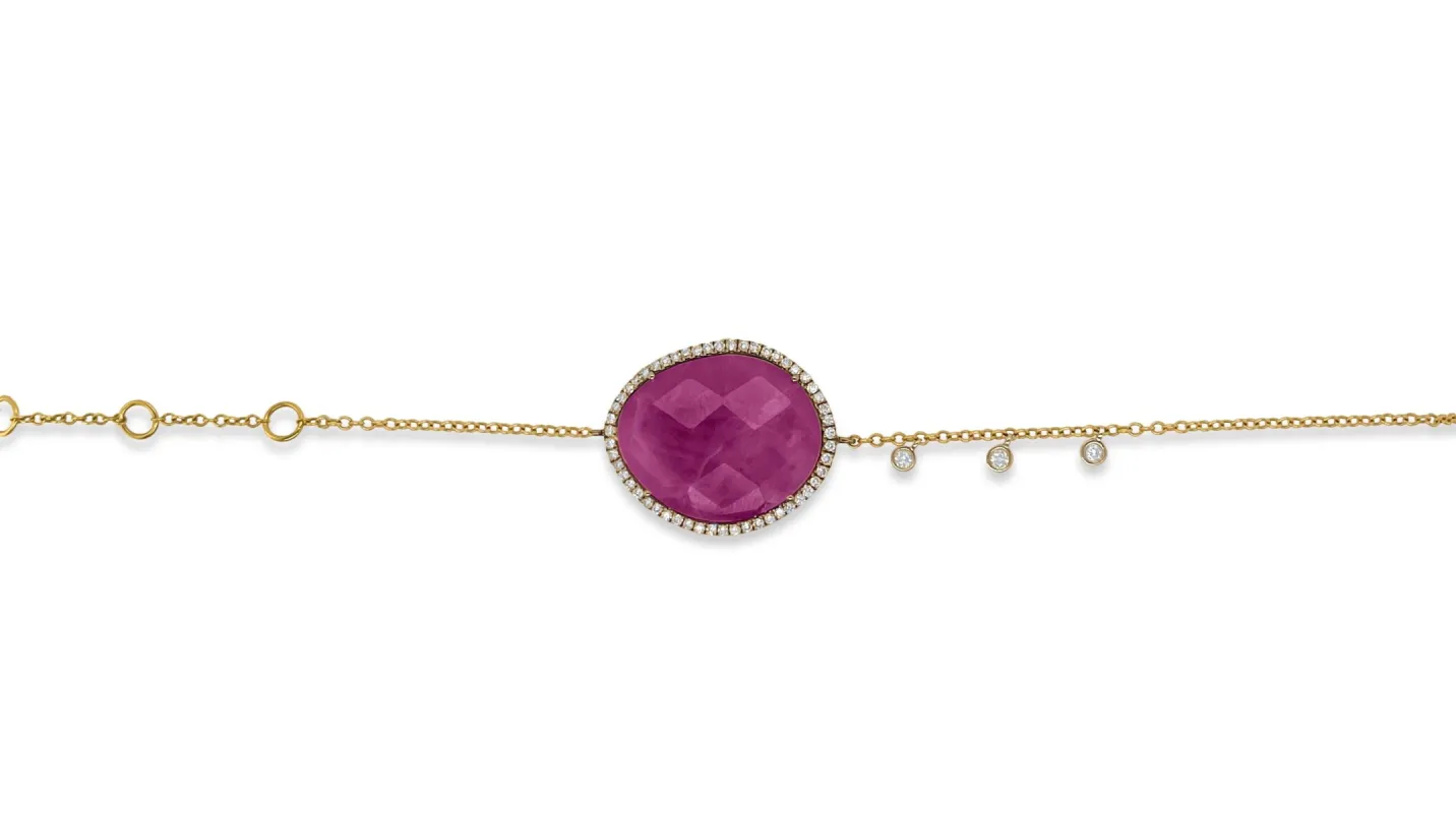 Statement Pink Sapphire Bracelet sold by Meira T