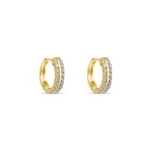 Yellow Gold and Diamond Hoop sold by Meira T