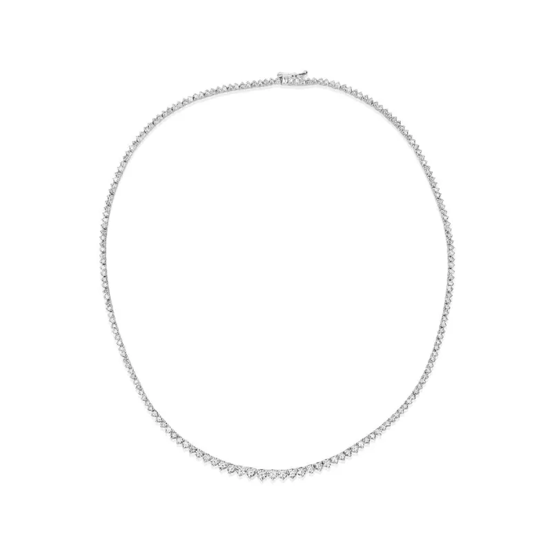 3 Carat 3 Prong Tennis Necklace | 20 inches sold by Meira T