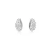White Gold Geometric Diamond Huggies sold by Meira T