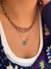 Pyrite Bead and Gold Plated Ball Drop Necklace sold by Meira T