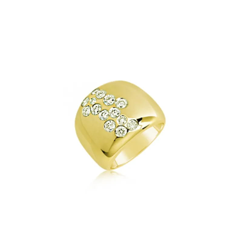 Yellow Gold Chunky Rings with Diamonds sold by Meira T