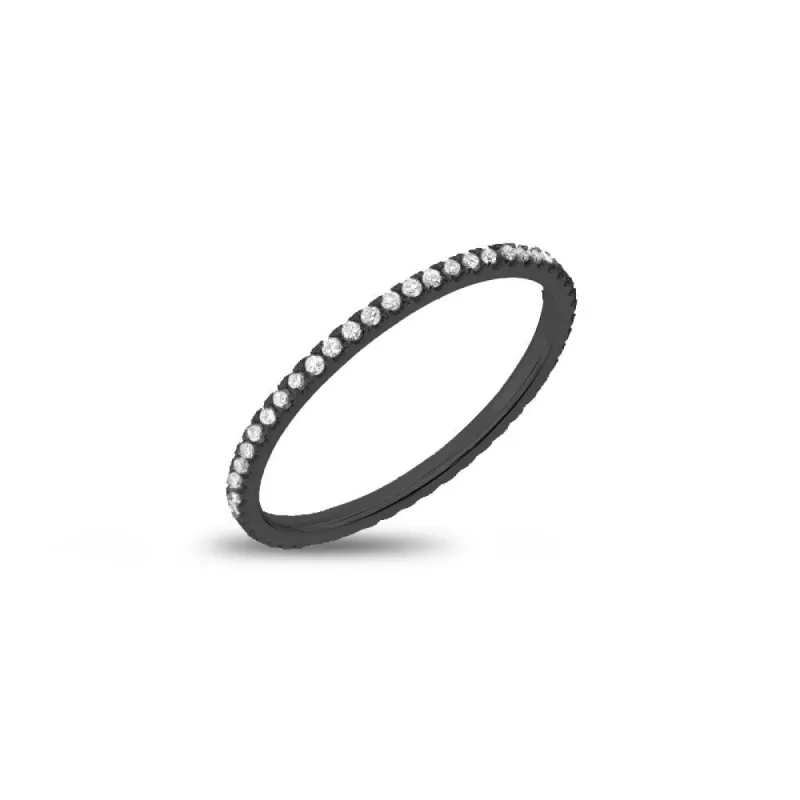 Space Black Delicate Eternity Band sold by Meira T