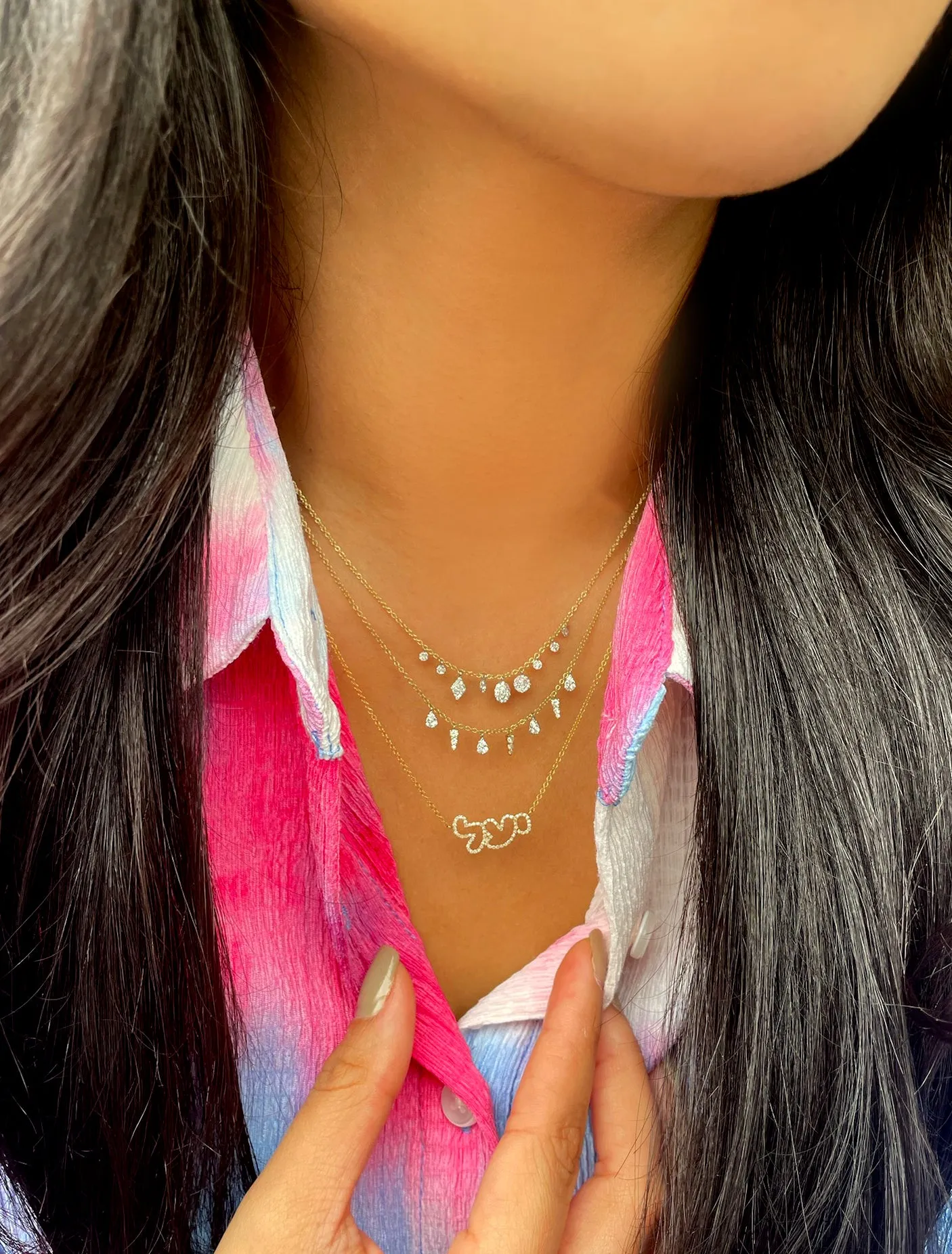 Diamond Hebrew Name Necklace sold by Meira T product image thumbnail 2