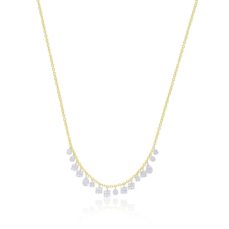 Yellow Gold Fringe Necklace sold by Meira T