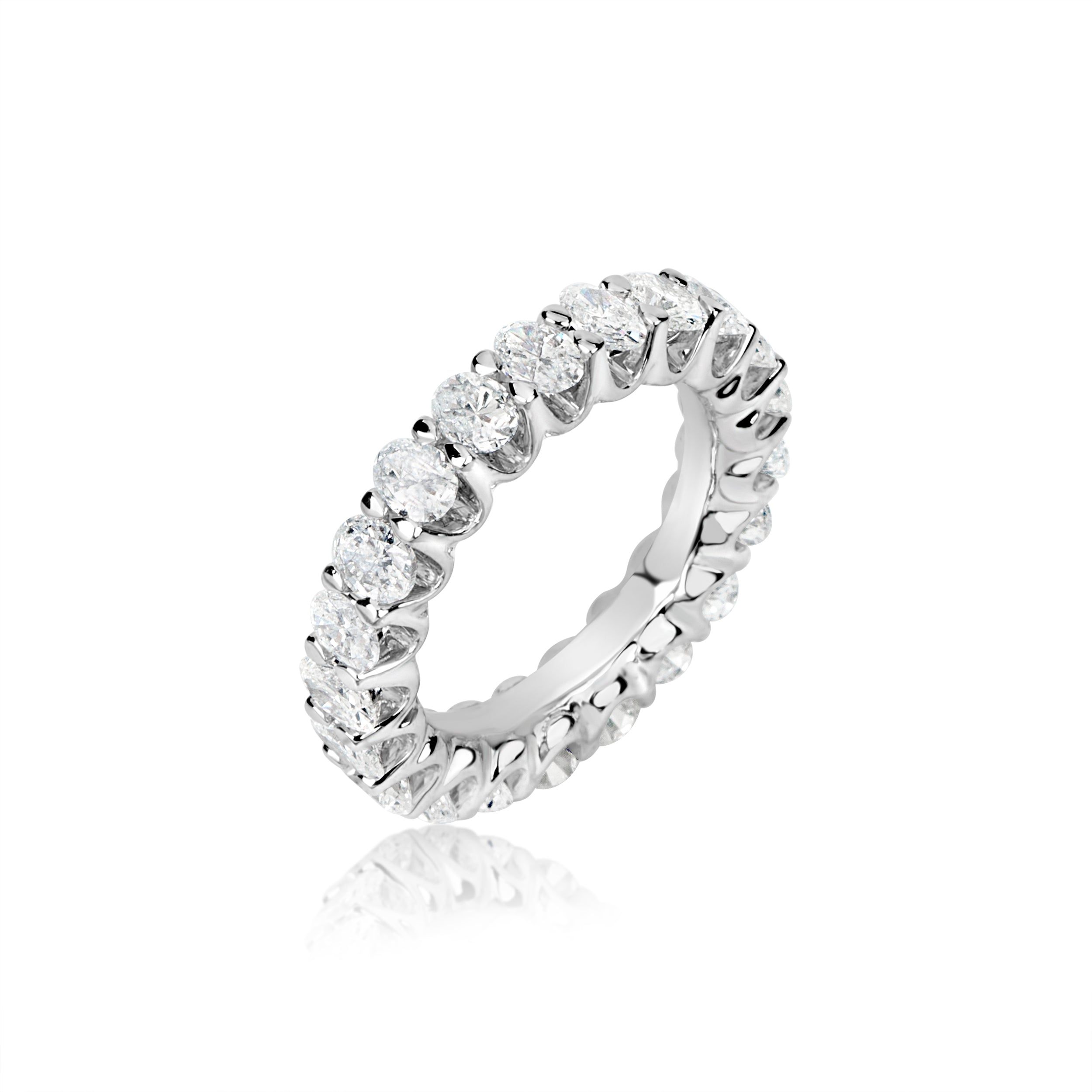 The Drop # 11 Lab Grown White Gold Oval Diamond Eternity Band 2.90 Carats sold by Meira T