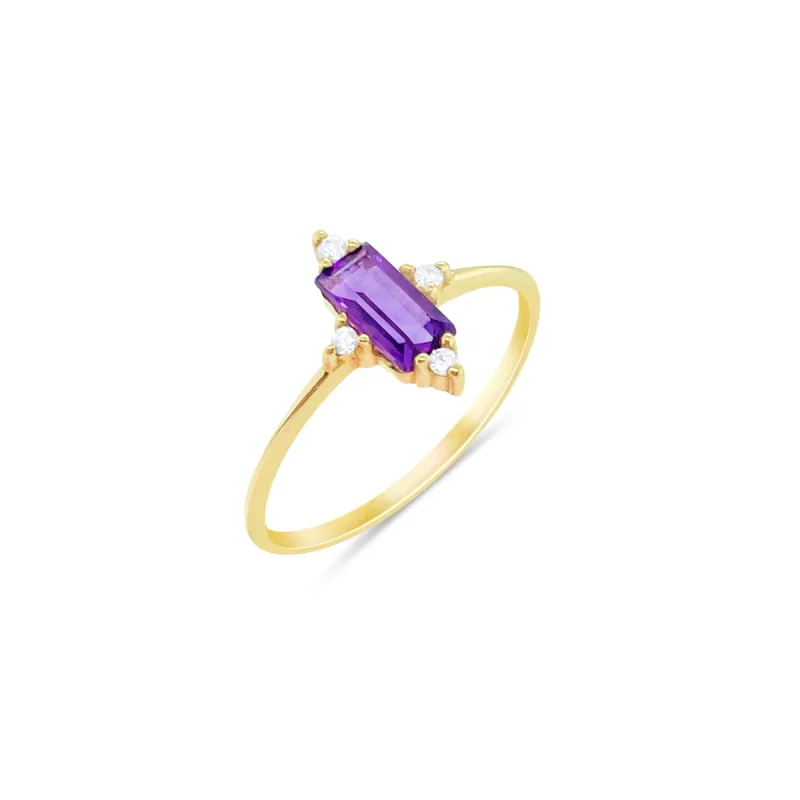 Amethyst and Diamond Ring sold by Meira T