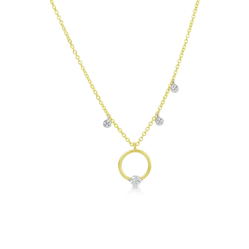 Diamond Circle Necklace sold by Meira T