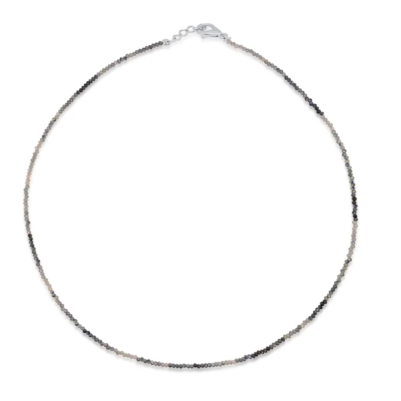 Microbead Ombre Labradorite Bead Layering Necklace sold by Meira T