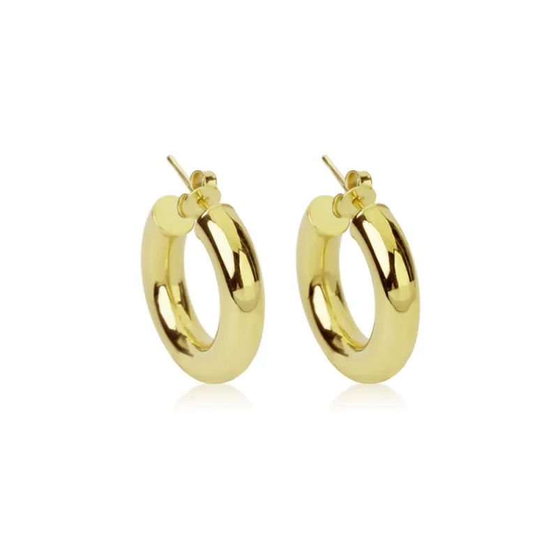 Thick Medium 14K Gold Hoop sold by Meira T