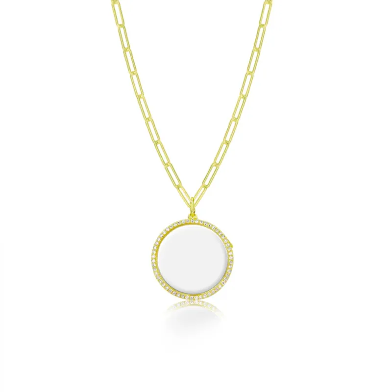 Custom Shaker | 14k Paperclip Chain and Center. sold by Meira T