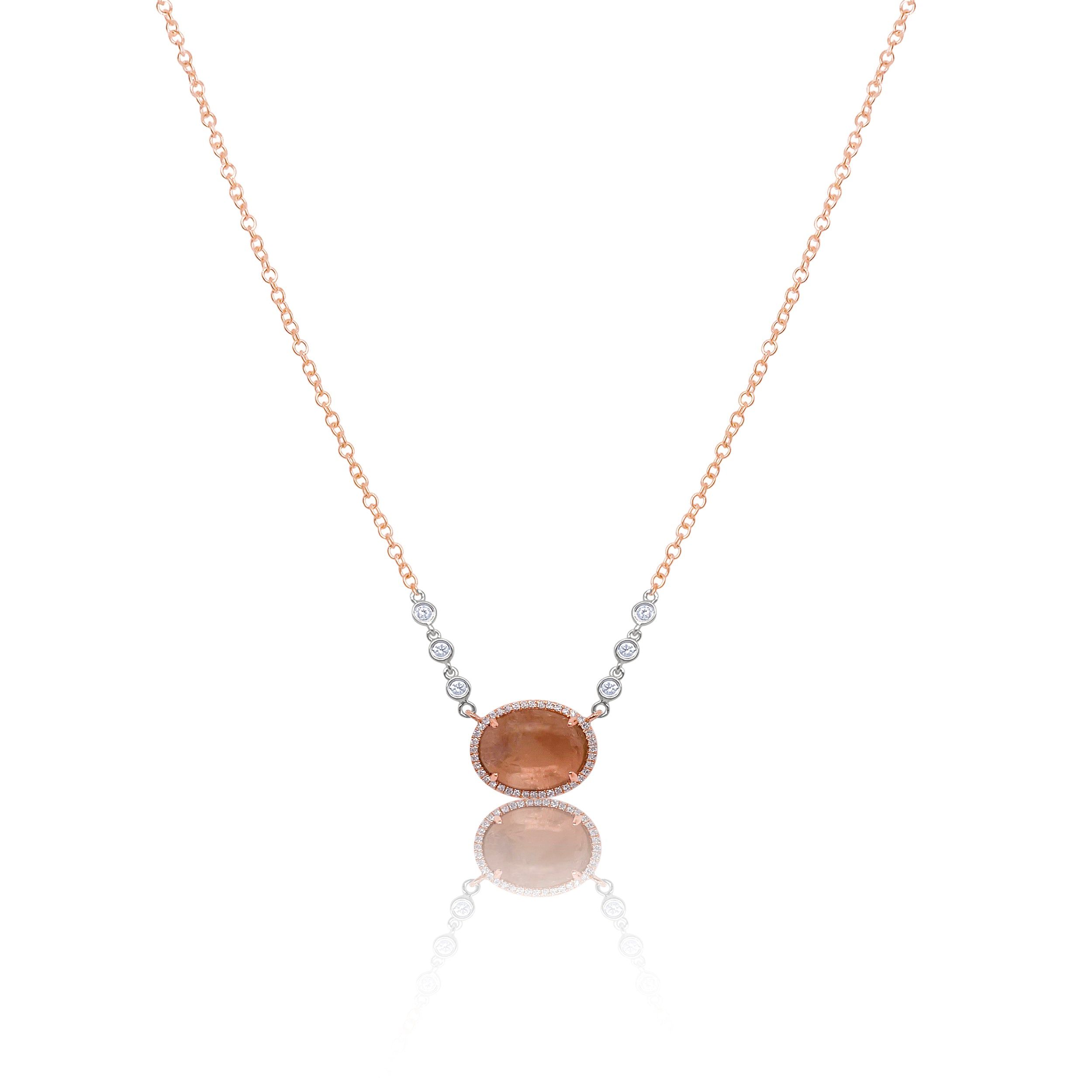 Rose Gold Pink Tourmaline Necklace sold by Meira T