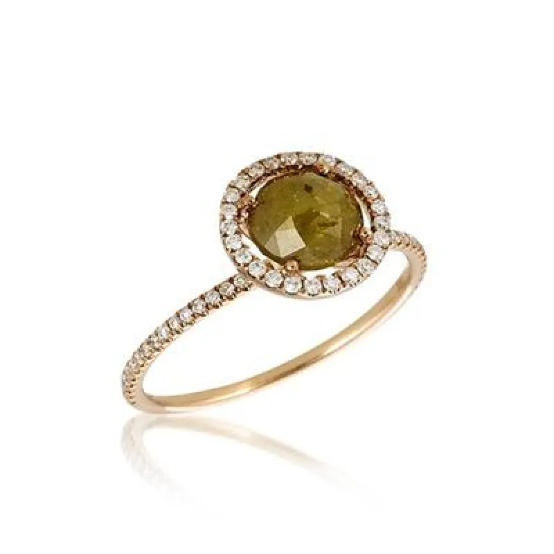 Rough Diamond Yellow Gold Ring sold by Meira T
