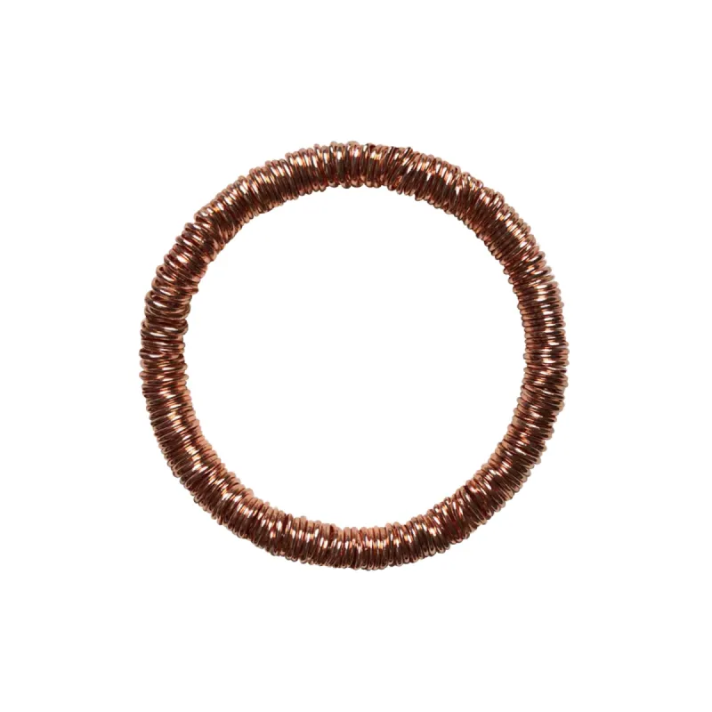 Stretchy Rose Gold Colored Stackable Ring Bracelet sold by Meira T