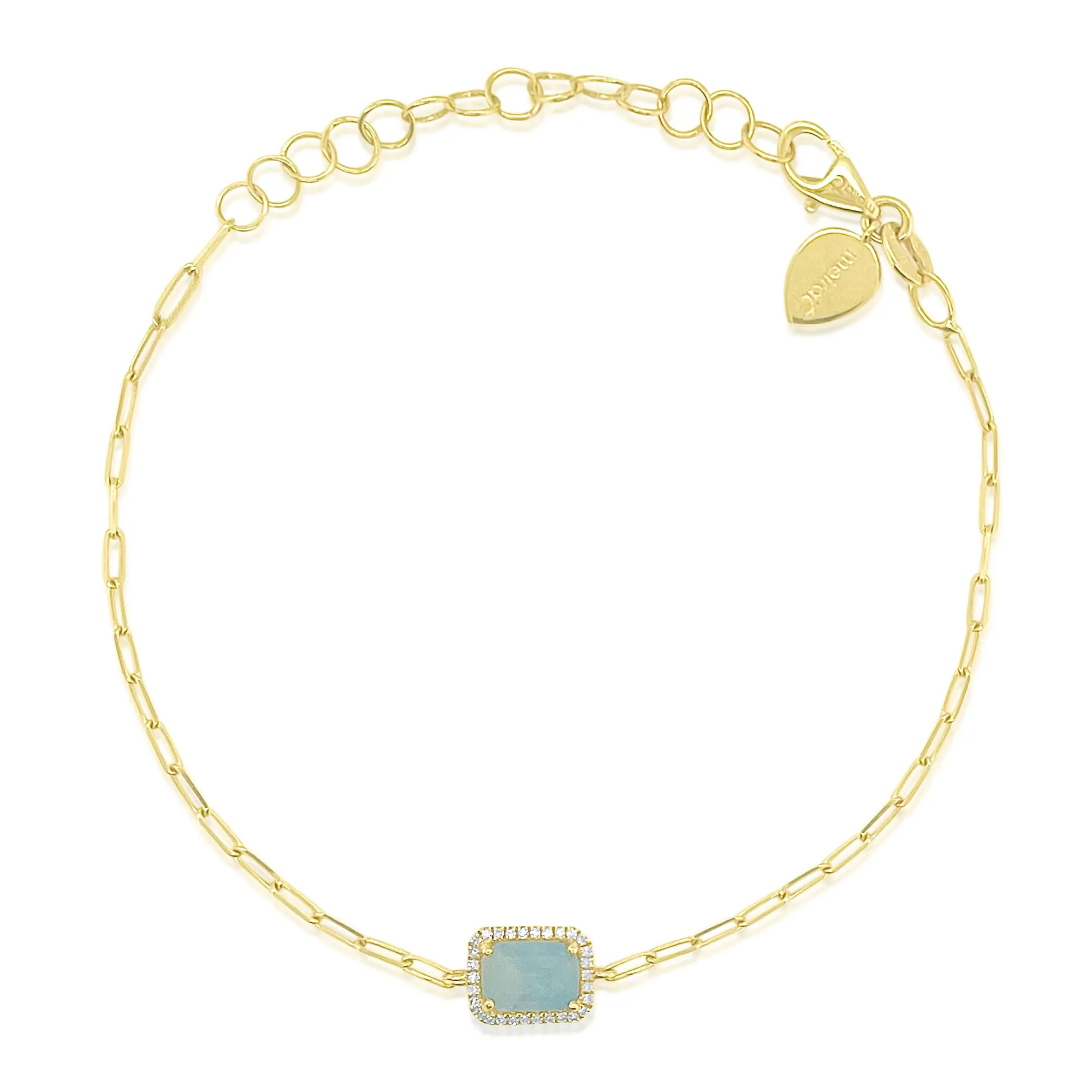 Amazonite Paperclip Chain Bracelet sold by Meira T