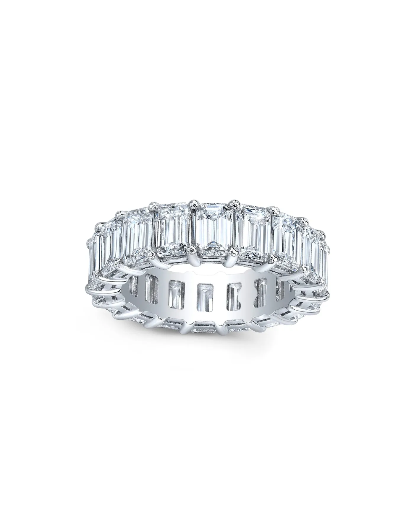 Eternity Band Ring | Emerald Cut 7ct LAB Diamond sold by Meira T
