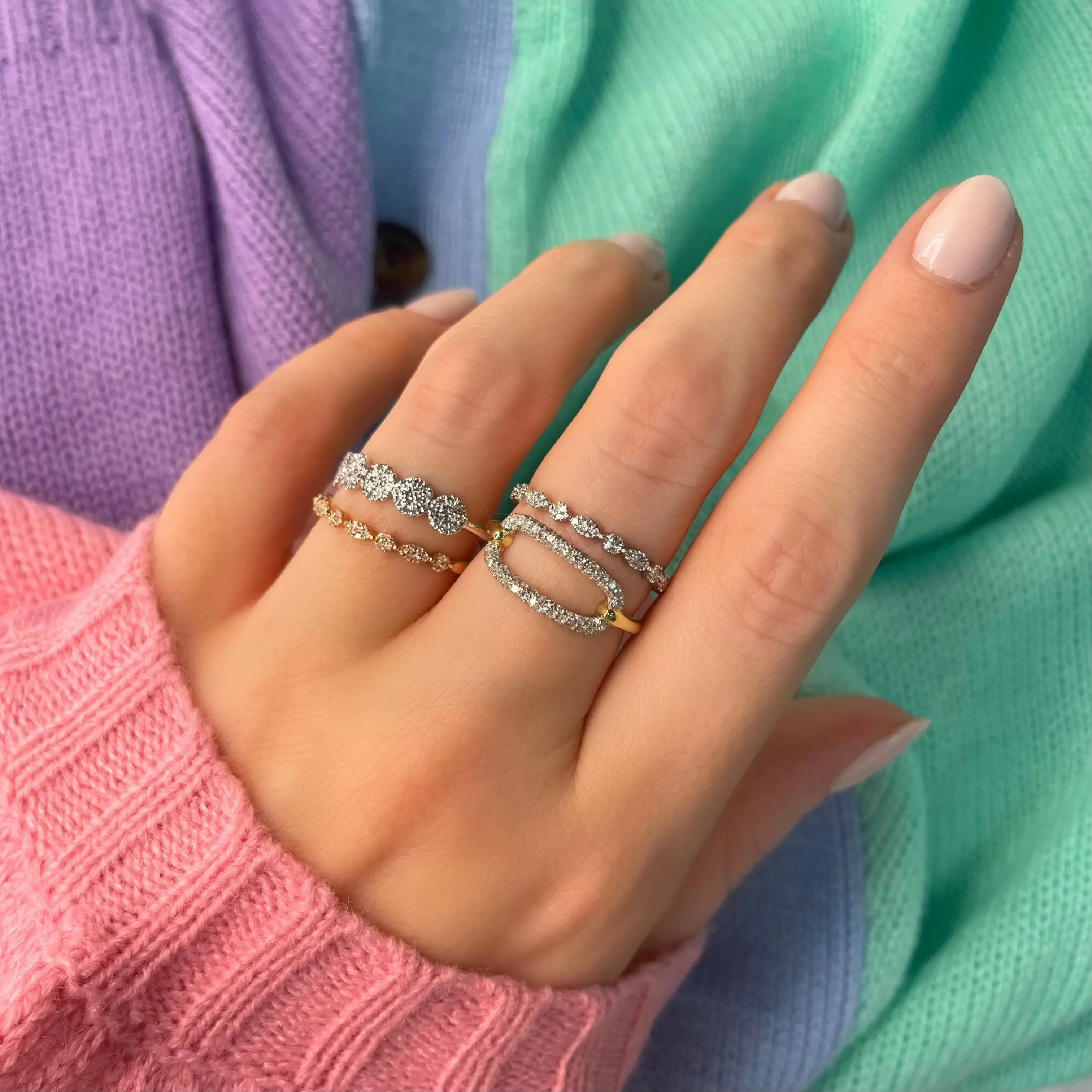 Open Pave Diamond Ring sold by Meira T product image thumbnail 2