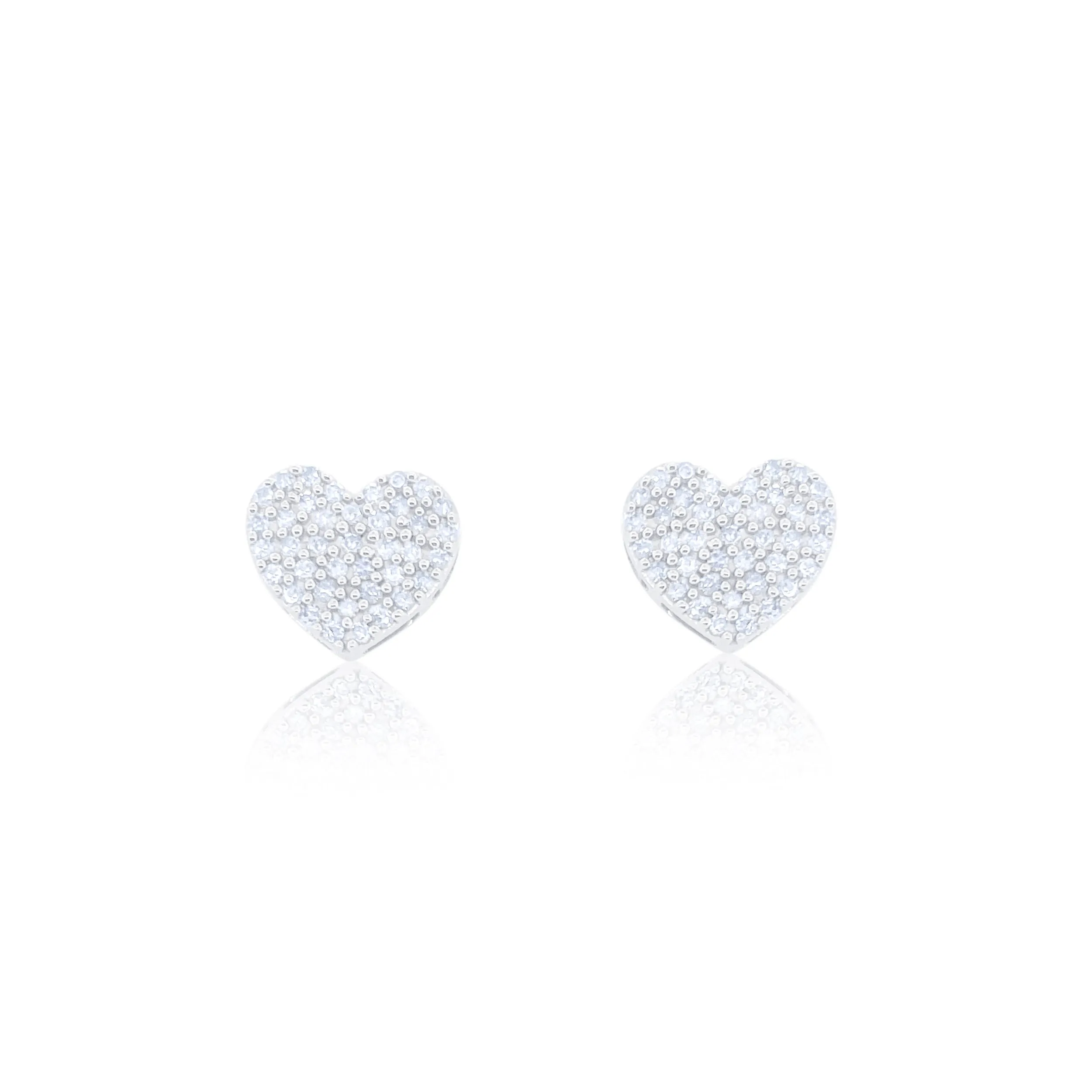 White Gold Diamond Heart Studs sold by Meira T