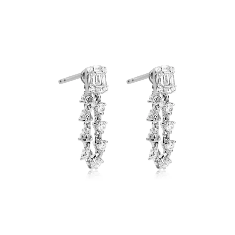 Emerald Cut Illusion Studs sold by Meira T