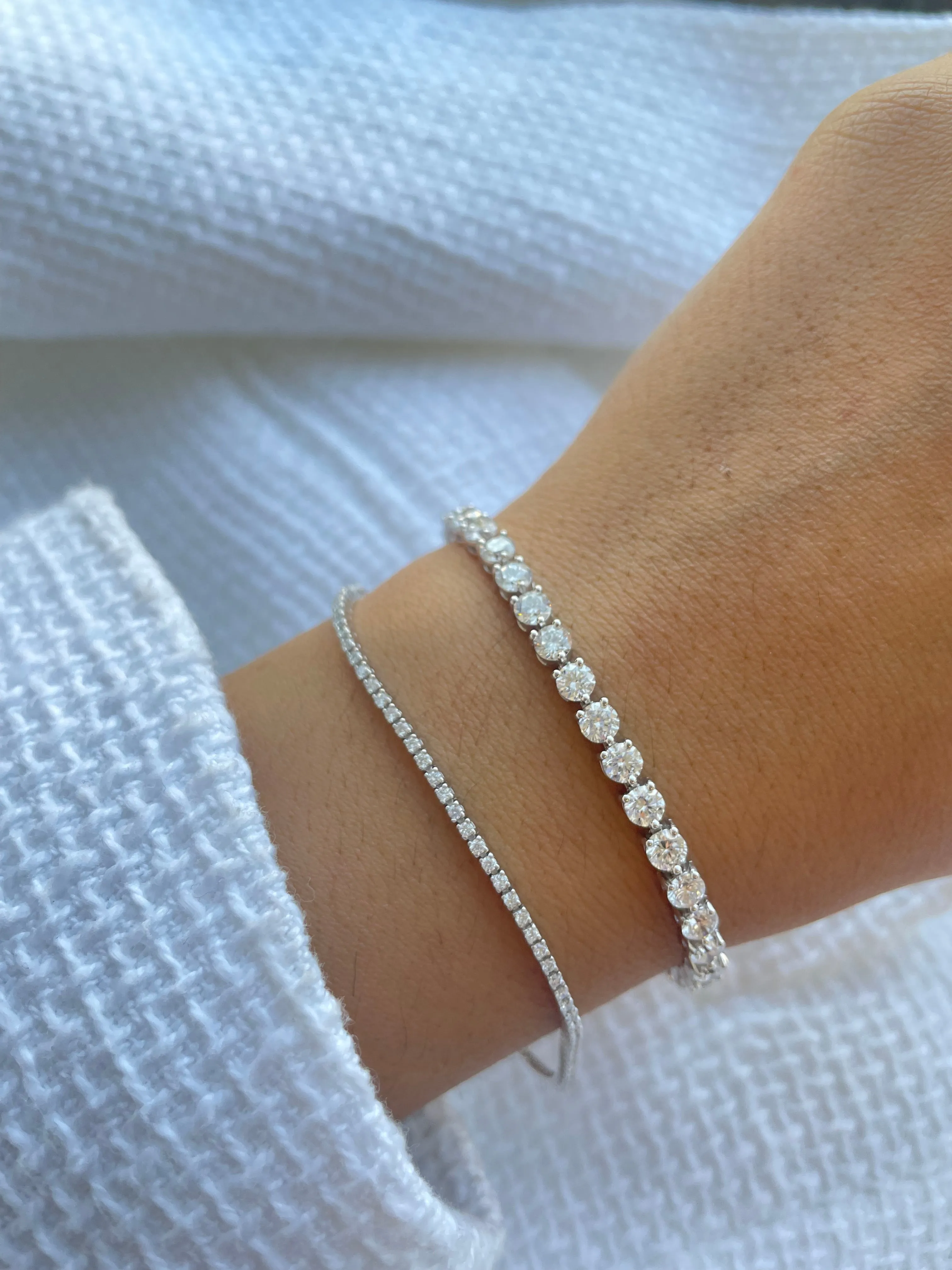 7 ct Lab Grown Tennis Bracelet sold by Meira T product image thumbnail 2