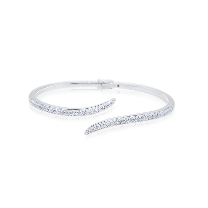 White Gold Diamond Bangle sold by Meira T