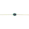 Blue Enamel Yellow Gold Evil Eye Bracelet 14kt sold by Meira T