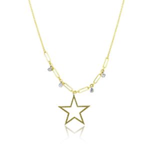 Champagne Diamond Star Necklace sold by Meira T