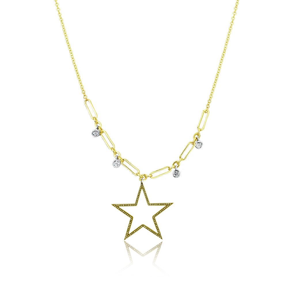 Champagne Diamond Star Necklace sold by Meira T