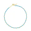 Turquoise Bead and Gold Plated Ball Drop Necklace. sold by Meira T