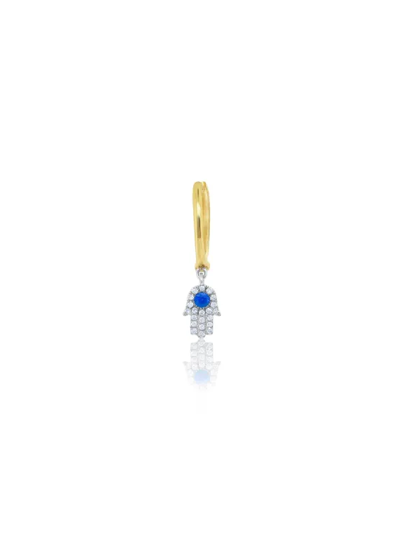 Yellow Gold Hamsa Hand Huggy (single) sold by Meira T