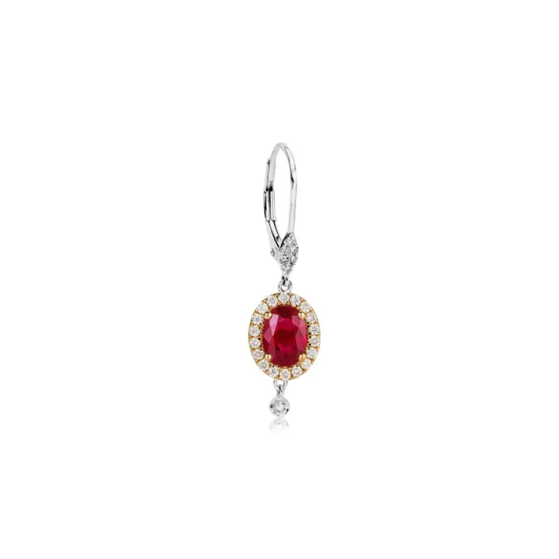 Ruby Earring Half Pair sold by Meira T