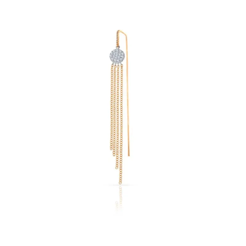 Rose Gold Fringe Earring (single) sold by Meira T