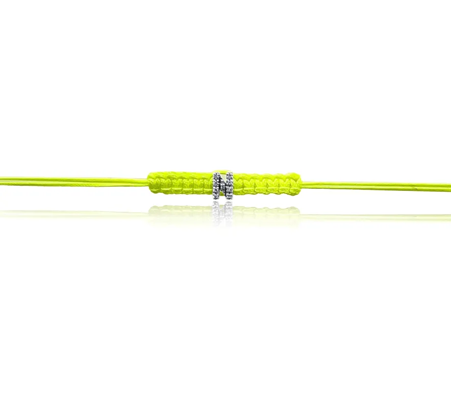 Diamond Initial Yellow Cord Bracelet sold by Meira T