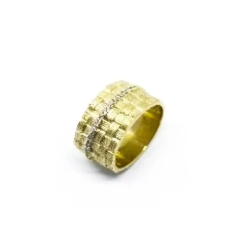 Basket Weave Ring in Yellow Gold sold by Meira T