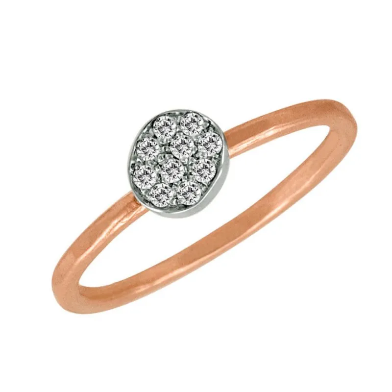 Brushed Rose Gold Diamond Ring sold by Meira T