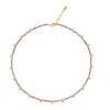 Amethyst Bead and Gold Plated Ball Drop Necklace. sold by Meira T