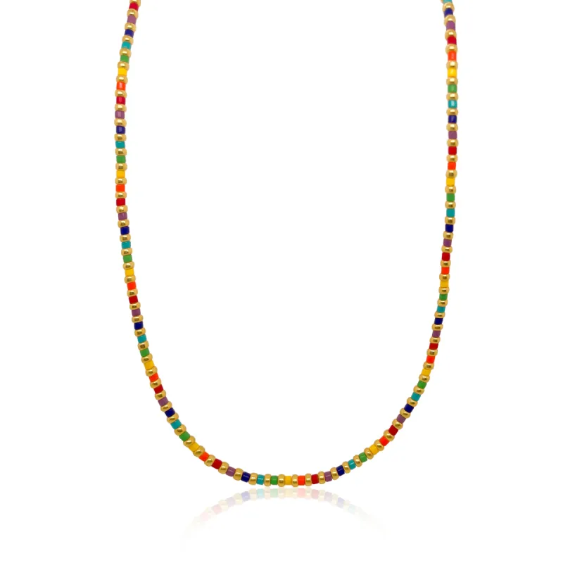 Rainbow Microseed Necklace sold by Meira T