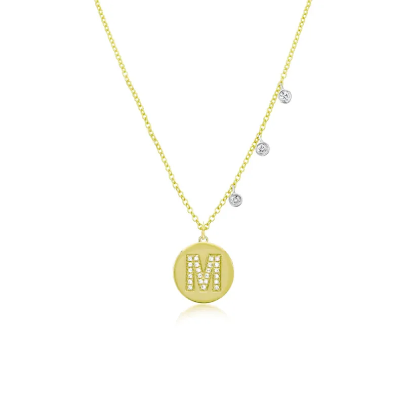 Initial Disk Necklace sold by Meira T
