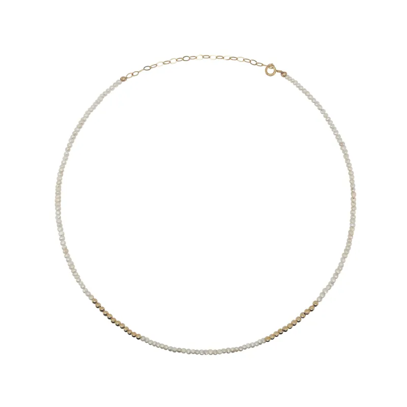 Micro-Pearl and Gold Bead Choker sold by Meira T