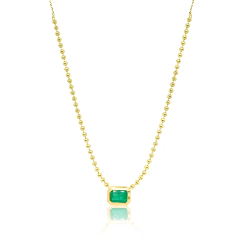 Yellow Gold and Emerald Spot Chain sold by Meira T