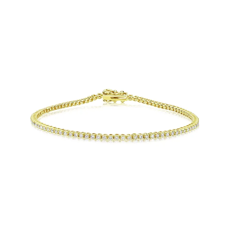 1 carat Yellow Gold Tennis Bracelet sold by Meira T