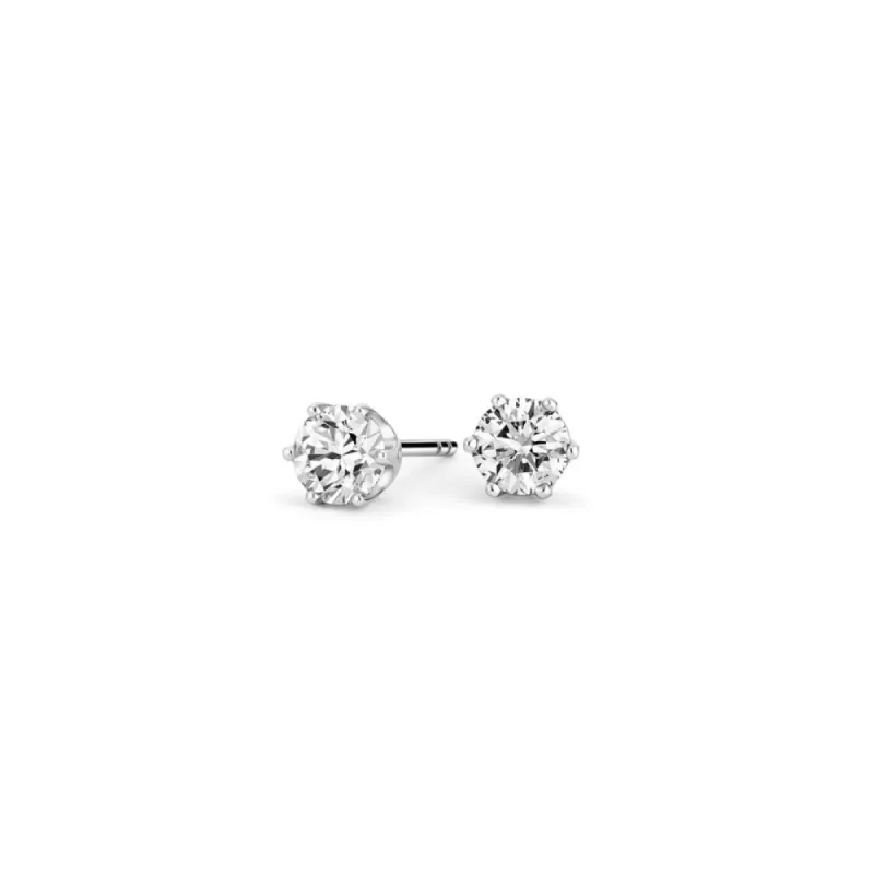White Gold 6 Prong Diamond Studs sold by Meira T