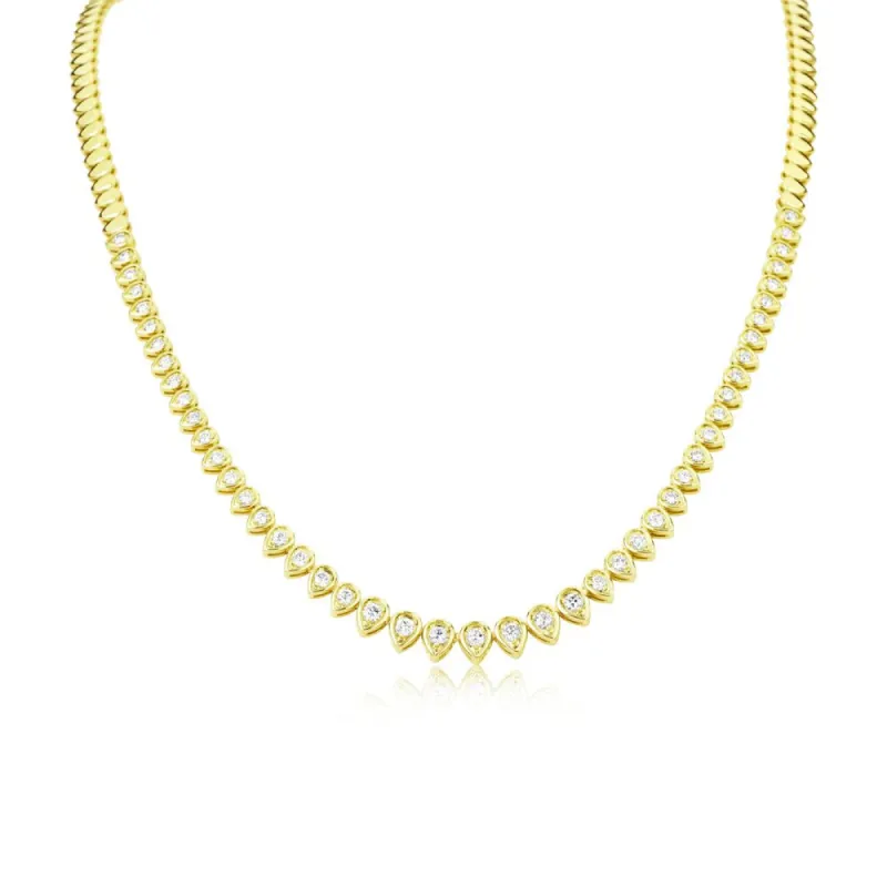 Teardrop Diamond Tennis Necklace- ONLINE EXCLUSIVE sold by Meira T