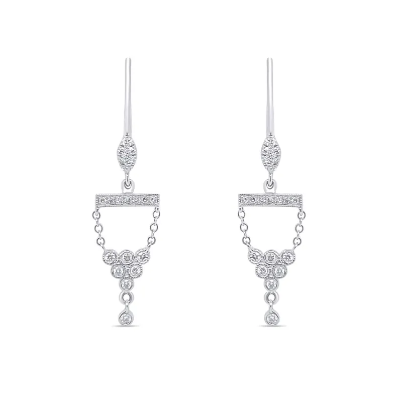 White Gold Diamond Earrings sold by Meira T