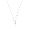 White Gold "B" Initial Diamond Necklace sold by Meira T