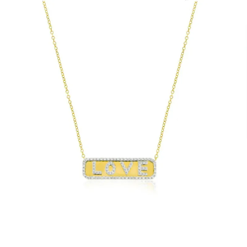 Love Plate Necklace sold by Meira T